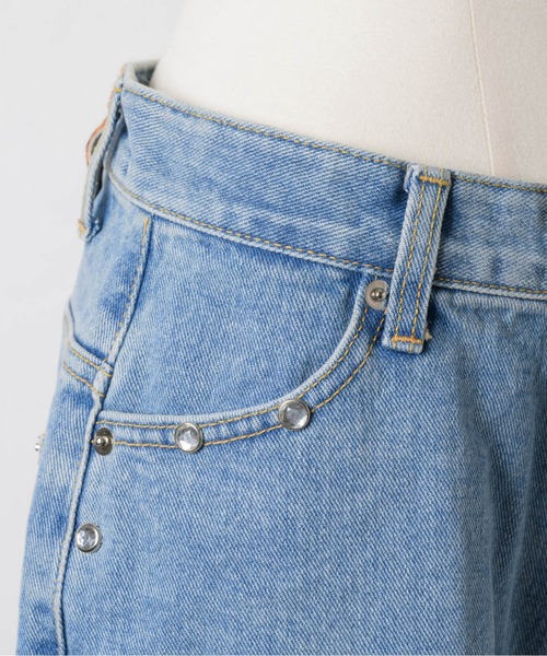 musubore（ムスボレ）の「【 select 】sparkly studs bermuda denim PT / バミューダデニムパンツ（デニムパンツ・レディース・ブルー・L/M）」の17枚目の写真