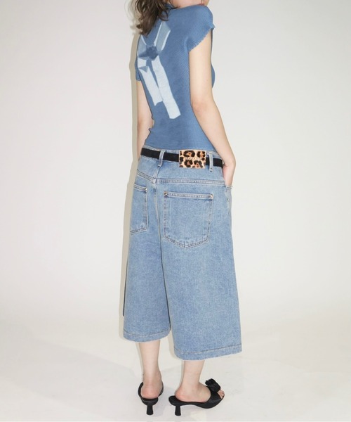 GO TO HOLLYWOOD リボン　デニム　パンツ　02 美品 LIP SERVICE ジーンズ デニム デニムパンツ ウエストオープン