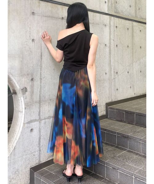 MURUA（ムルーア）の「ドレープワンショルトップス（Tシャツ/カットソー・レディース・ブラック/ホワイト/ブルー・FREE）」の8枚目の写真