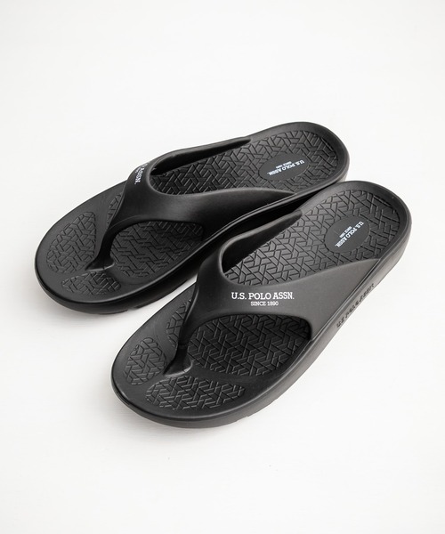 U.S. POLO ASSN.(ユーエスポロアッスン)の「U.S. POLO ASSN. ユーエスポロアッスン 軽量 ワンポイントロゴ入りトングサンダル/ビーチサンダル(サンダル・メンズ・ブラック/アイボリー/ダークブラウン・M/L/LL)」の19枚目の写真