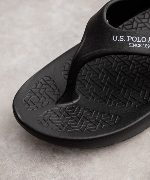 U.S. POLO ASSN.(ユーエスポロアッスン)の「U.S. POLO ASSN. ユーエスポロアッスン 軽量 ワンポイントロゴ入りトングサンダル/ビーチサンダル(サンダル・メンズ・ブラック/アイボリー/ダークブラウン・M/L/LL)」の9枚目の写真
