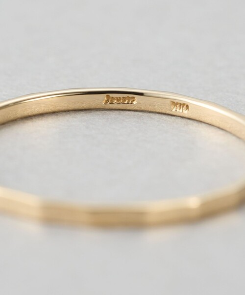 Jouete（ジュエッテ）の「[レイヤー] K10YG リング バンブーカット（リング・レディース・イエローゴールド・15号/7号/13号/9号/11号）」の3枚目の写真