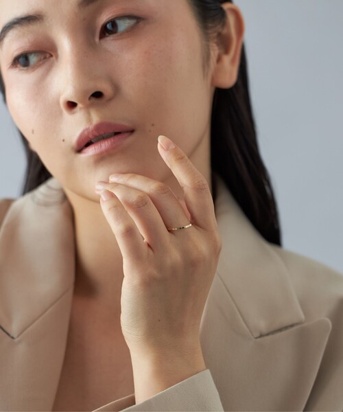 Jouete（ジュエッテ）の「[レイヤー] K10YG リング バンブーカット（リング・レディース・イエローゴールド・15号/7号/13号/9号/11号）」の4枚目の写真