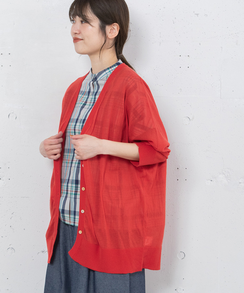 POU DOU DOU(プードゥドゥ)の「ドルマンカーディガン(カーディガン/ボレロ・レディース・ブラック/ライトグレー/オレンジ/グリーン・M)」の6枚目の写真