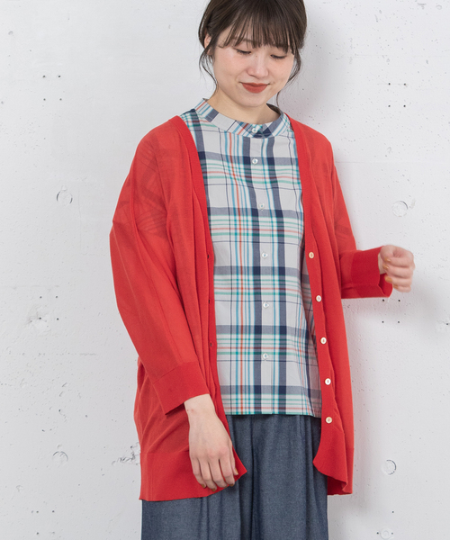 POU DOU DOU(プードゥドゥ)の「ドルマンカーディガン(カーディガン/ボレロ・レディース・ブラック/ライトグレー/オレンジ/グリーン・M)」の8枚目の写真