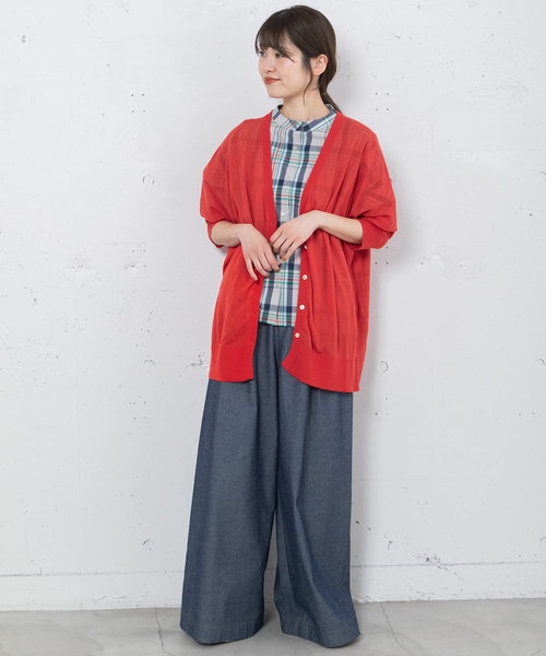 POU DOU DOU(プードゥドゥ)の「ドルマンカーディガン(カーディガン/ボレロ・レディース・ブラック/ライトグレー/オレンジ/グリーン・M)」の9枚目の写真