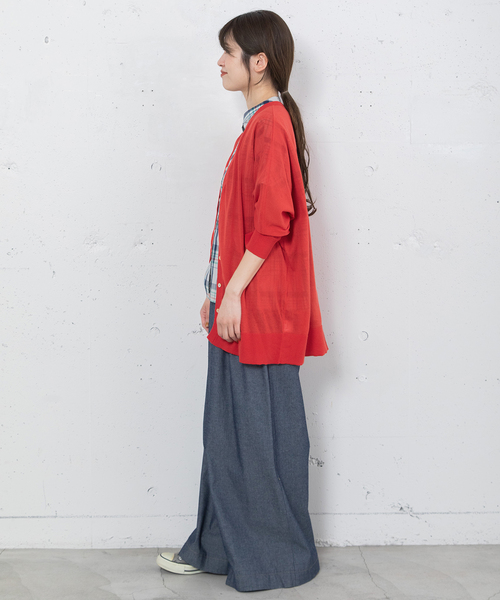 POU DOU DOU(プードゥドゥ)の「ドルマンカーディガン(カーディガン/ボレロ・レディース・ブラック/ライトグレー/オレンジ/グリーン・M)」の10枚目の写真