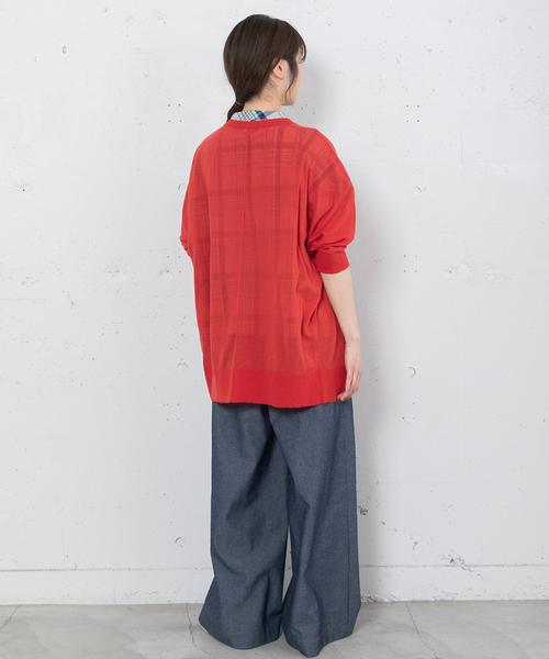 POU DOU DOU(プードゥドゥ)の「ドルマンカーディガン(カーディガン/ボレロ・レディース・ブラック/ライトグレー/オレンジ/グリーン・M)」の11枚目の写真