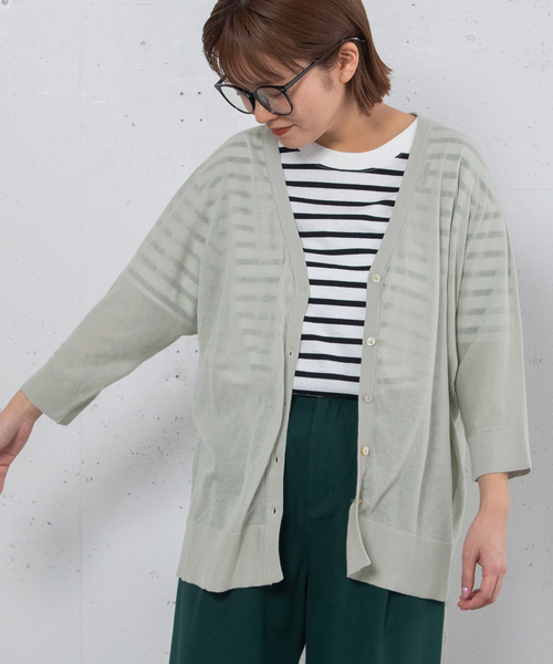 POU DOU DOU(プードゥドゥ)の「ドルマンカーディガン(カーディガン/ボレロ・レディース・ブラック/ライトグレー/オレンジ/グリーン・M)」の12枚目の写真