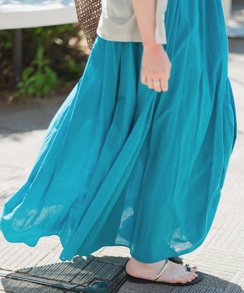 Spick & Span（スピックアンドスパン）の「HYU ギャザーワンピース（ワンピース・レディース・ブルー系その他/ホワイト/ブラック/ベージュ・38/36）」の7枚目の写真