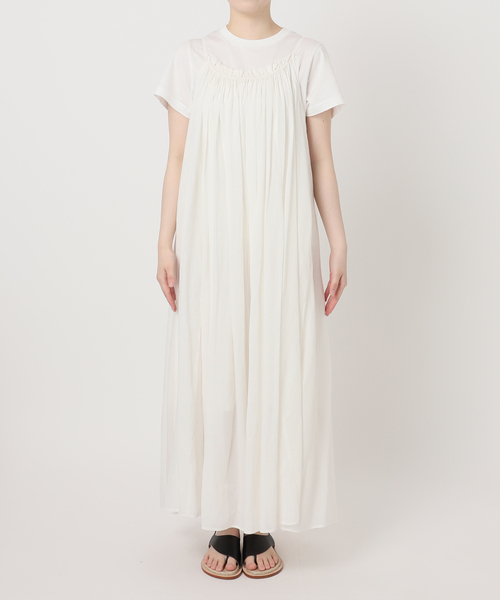 Spick & Span（スピックアンドスパン）の「HYU ギャザーワンピース（ワンピース・レディース・ブルー系その他/ホワイト/ブラック/ベージュ・38/36）」の19枚目の写真