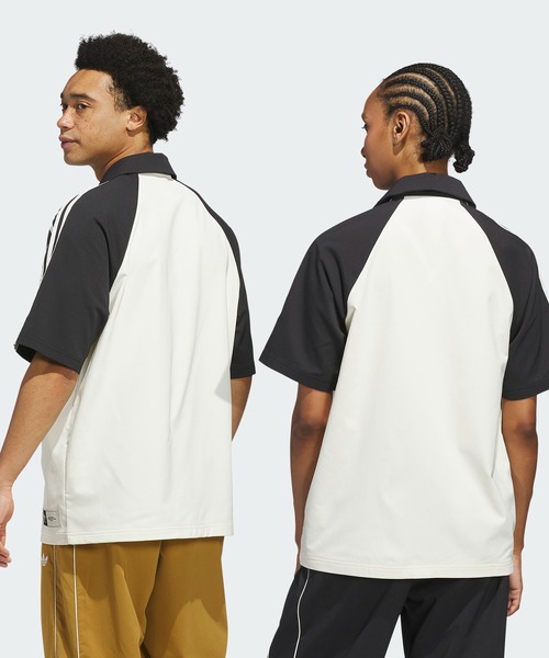 adidas（アディダス）の「ウィンター シュータートップ Winter Shooter / 半袖シャツ アディダスオリジナルス adidas Originals（シャツ/ブラウス・メンズ・ホワイト×ゴールド/ホワイト×ブラック・3XL/X-SMALL/XX-LARGE/LARGE/MEDIUM/SMALL/X-LARGE）」の3枚目の写真