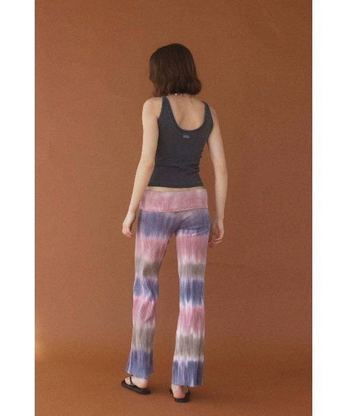アリシアスタン リブフレアタイダイパンツ pink セール】Rib Flare Pants /タイダイフレアパンツ（その他パンツ