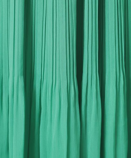 ITS'DEMO(イッツデモ)の「【手洗い可/ウエストゴム】楊柳プリーツスカート(スカート・レディース・イエロー/グリーン/ブラック系/ホワイト系3・00)」の9枚目の写真