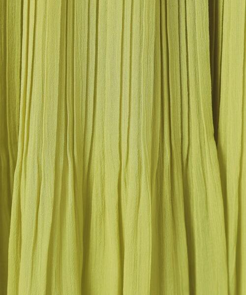 ITS'DEMO(イッツデモ)の「【手洗い可/ウエストゴム】楊柳プリーツスカート(スカート・レディース・イエロー/グリーン/ブラック系/ホワイト系3・00)」の21枚目の写真