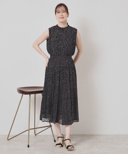 ITS'DEMO(イッツデモ)の「【手洗い可/ウエストゴム】楊柳プリーツスカート(スカート・レディース・イエロー/グリーン/ブラック系/ホワイト系3・00)」の18枚目の写真