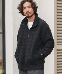 mlt5291-quilted half-zip pullover with heart patch ハーフジッププルオーバー