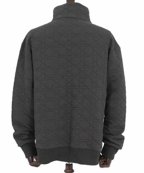 1minute 1second(ワンミニットワンセカンド)の「mlt5291-quilted half-zip pullover with heart patch ハーフジッププルオーバー(Tシャツ/カットソー・メンズ・ブラック/チャコール・S/M/L/XL)」の15枚目の写真