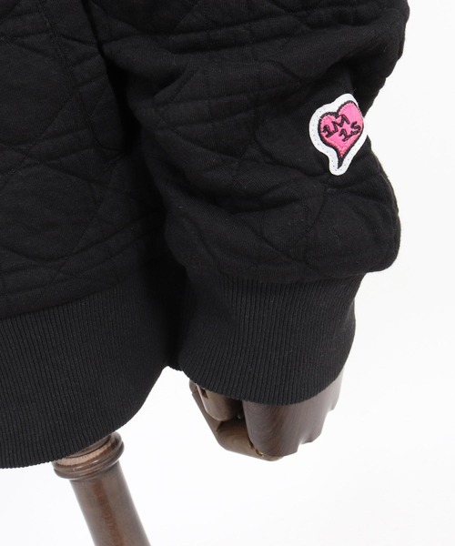 1minute 1second(ワンミニットワンセカンド)の「mlt5291-quilted half-zip pullover with heart patch ハーフジッププルオーバー(Tシャツ/カットソー・メンズ・ブラック/チャコール・S/M/L/XL)」の20枚目の写真