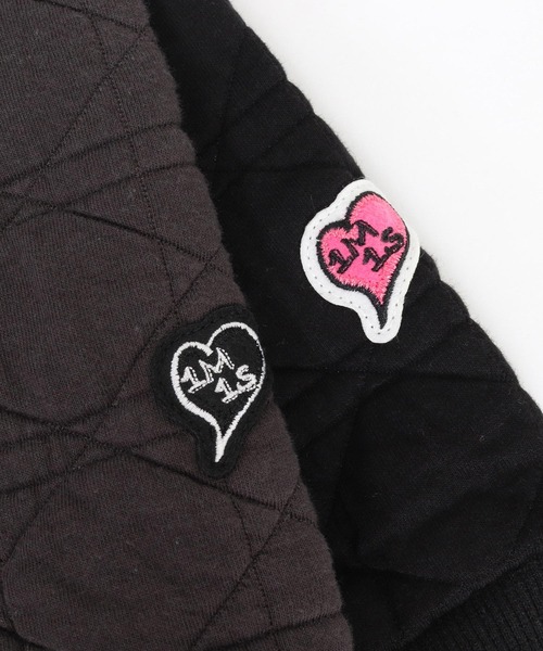 1minute 1second(ワンミニットワンセカンド)の「mlt5291-quilted half-zip pullover with heart patch ハーフジッププルオーバー(Tシャツ/カットソー・メンズ・ブラック/チャコール・S/M/L/XL)」の22枚目の写真