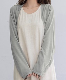 DAY CLOSET | 【ショート丈/通気性あり】さらりと軽く羽織れる。長袖サマーニットドルマンスリーブボレロ レディース(カーディガン/ボレロ)