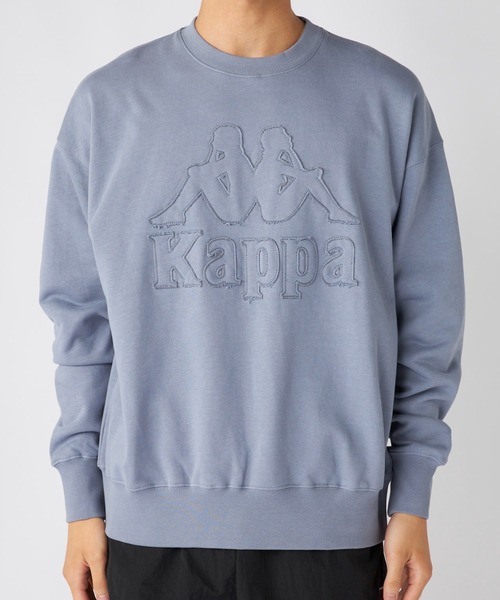 Kappa(カッパ)の「裏毛クルーネックスウェット(スウェット・メンズ・チャコールグレー/ライトブルー・X-LARGE/LARGE/MEDIUM)」の6枚目の写真