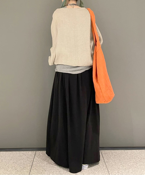 JOURNAL STANDARD LUXE（ジャーナルスタンダード　ラックス）の「オーガニックコットン スカート（スカート・レディース・チャコールグレー/ブラック・FREE）」の18枚目の写真