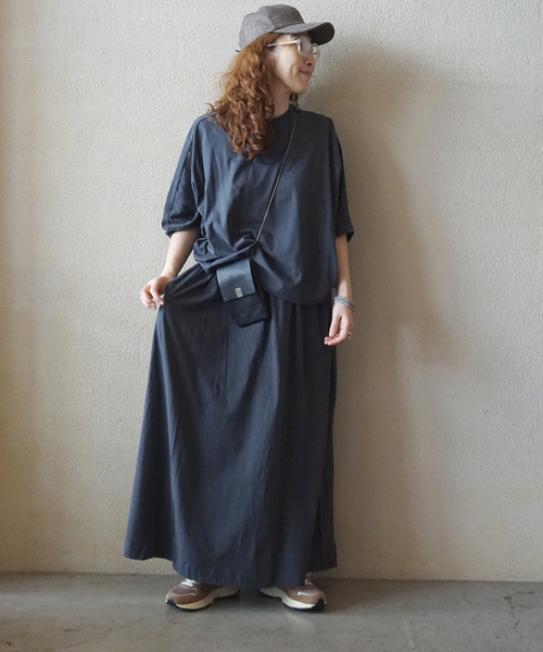 JOURNAL STANDARD LUXE（ジャーナルスタンダード　ラックス）の「オーガニックコットン スカート（スカート・レディース・チャコールグレー/ブラック・FREE）」の21枚目の写真