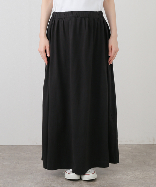JOURNAL STANDARD LUXE（ジャーナルスタンダード　ラックス）の「オーガニックコットン スカート（スカート・レディース・チャコールグレー/ブラック・FREE）」の5枚目の写真