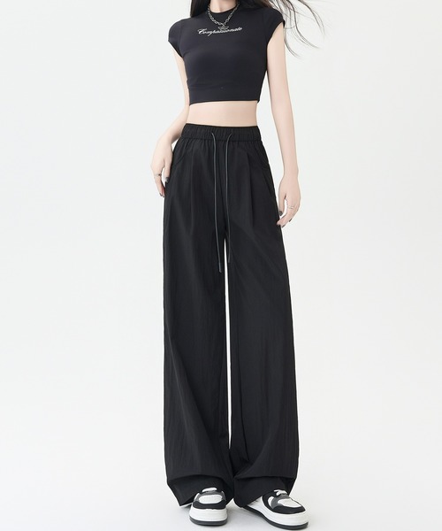 ハート様【新品】Chloeスラックスパンツ　サイズXS EU34 ブラック 1chaku. スラックス パンツ ハイウエストスラックスパンツ