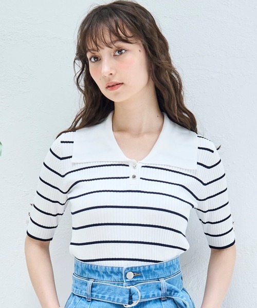 手の込んだ３段柄編みデザインが秀逸な「ジャン・コロナ」モードニット ≪web展示会≫classical denim mini onepiece（クラシカル