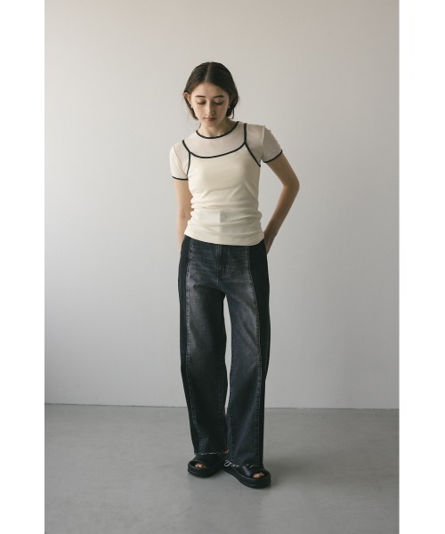 【タグ付き届いたまま】stylemixer キャミソールスーツトップ 完売品 バイカラーキャミセットトップ（Tシャツ/カットソー