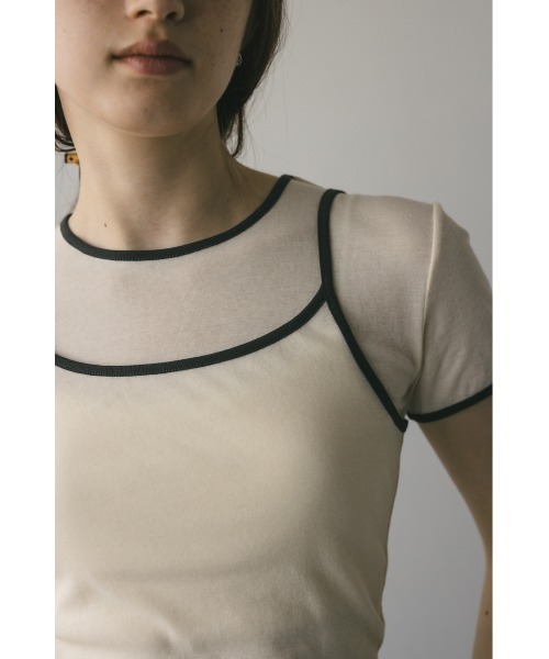 STYLEMIXER(スタイルミキサー)の「バイカラーキャミセットトップ(Tシャツ/カットソー・レディース・チャコールグレー/アイボリー/ミント・FREE)」の20枚目の写真