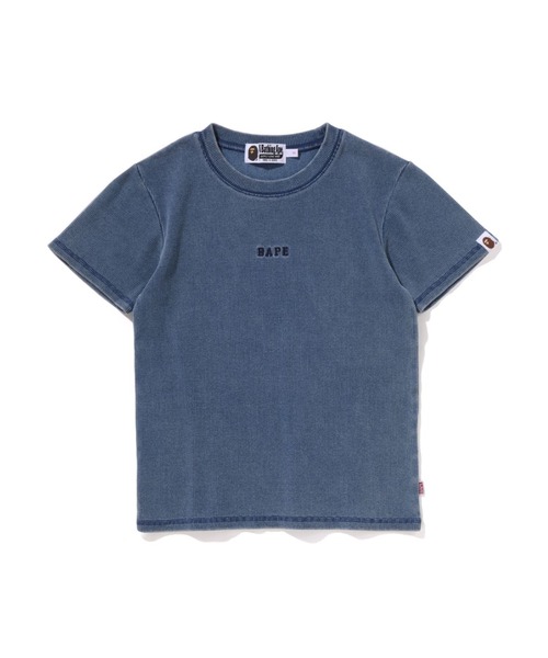 A BATHING APE(アベイシングエイプ)の「BAPE INDIGO RIB TEE(Tシャツ/カットソー・レディース・インディゴブルー・X-SMALL/MEDIUM/SMALL)」の1枚目の写真