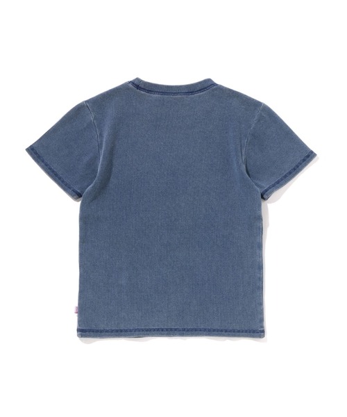 A BATHING APE(アベイシングエイプ)の「BAPE INDIGO RIB TEE(Tシャツ/カットソー・レディース・インディゴブルー・X-SMALL/MEDIUM/SMALL)」の2枚目の写真