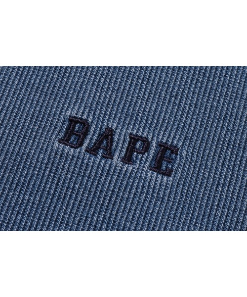 A BATHING APE(アベイシングエイプ)の「BAPE INDIGO RIB TEE(Tシャツ/カットソー・レディース・インディゴブルー・X-SMALL/MEDIUM/SMALL)」の3枚目の写真