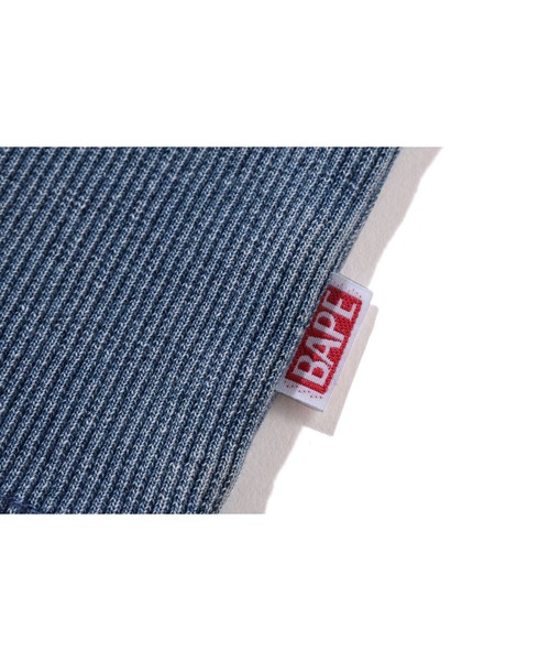 A BATHING APE(アベイシングエイプ)の「BAPE INDIGO RIB TEE(Tシャツ/カットソー・レディース・インディゴブルー・X-SMALL/MEDIUM/SMALL)」の4枚目の写真