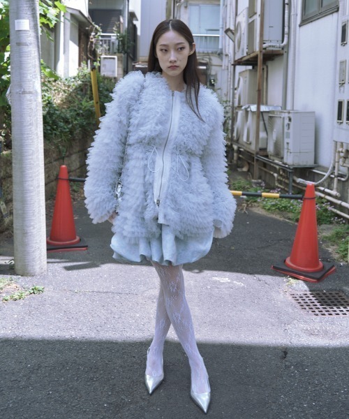 ジャケット・アウター honey mi honey tulle tiered blouson tulle tiered blouson（ブルゾン）｜HONEY MI HONEY（ハニーミーハニー