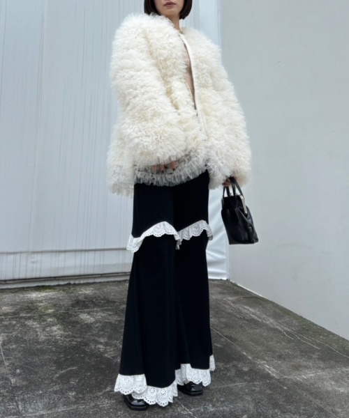 ジャケット・アウター honey mi honey tulle tiered blouson ジャケット・アウター honey mi honey tulle tiered blouson tulle