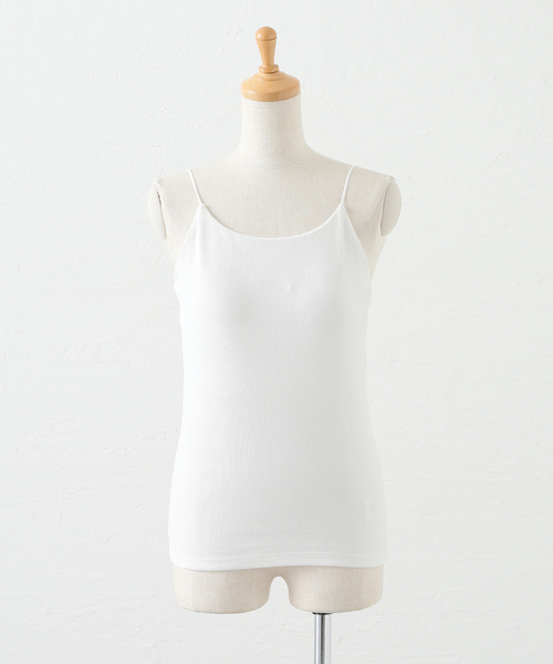 JOURNAL STANDARD（ジャーナルスタンダード）の「バックオープンカップ付きキャミソール（キャミソール・レディース・ブラック/ライトグリーン/ホワイト・FREE）」の2枚目の写真