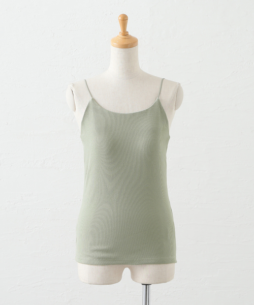 JOURNAL STANDARD（ジャーナルスタンダード）の「バックオープンカップ付きキャミソール（キャミソール・レディース・ブラック/ライトグリーン/ホワイト・FREE）」の3枚目の写真