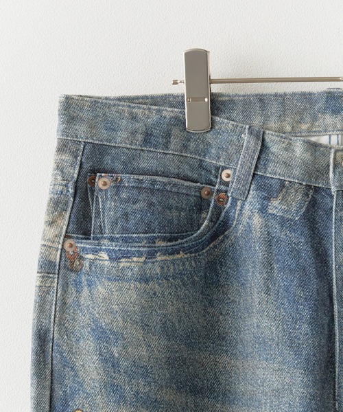 Theater code(シアターコード)の「【26SS再入荷】Studded design print denim pants/スタッズデザインプリント フレアデニム(デニムパンツ・メンズ・ライトブルー・M/L)」の9枚目の写真
