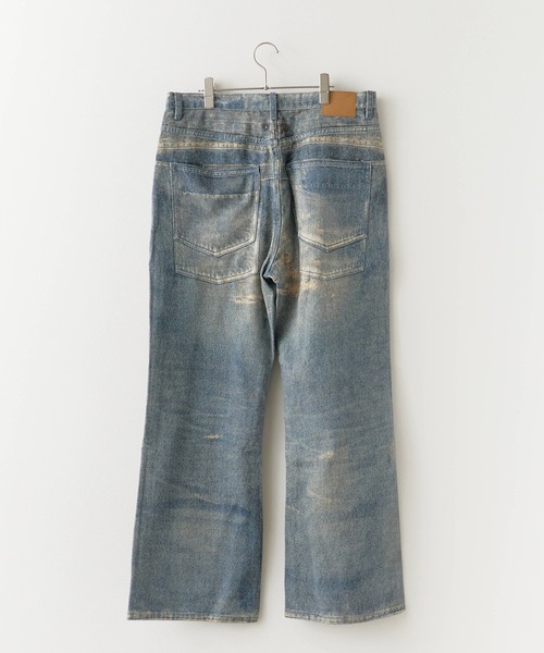 Theater code(シアターコード)の「【26SS再入荷】Studded design print denim pants/スタッズデザインプリント フレアデニム(デニムパンツ・メンズ・ライトブルー・M/L)」の2枚目の写真