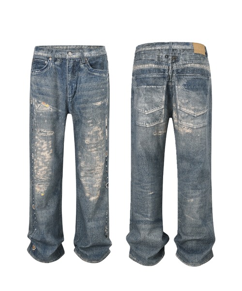 Theater code(シアターコード)の「【26SS再入荷】Studded design print denim pants/スタッズデザインプリント フレアデニム(デニムパンツ・メンズ・ライトブルー・M/L)」の20枚目の写真