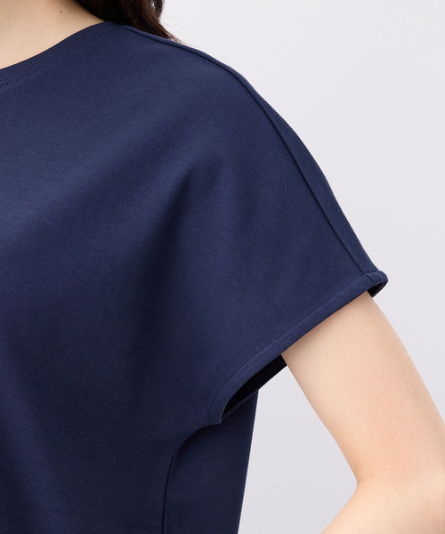 Petit Honfleur（プチオンフルール）の「【接触冷感・UVカット】オーガニックコットンパリプリントTシャツ（Tシャツ/カットソー・レディース・ベージュ/ネイビー/ホワイト・M/L）」の7枚目の写真