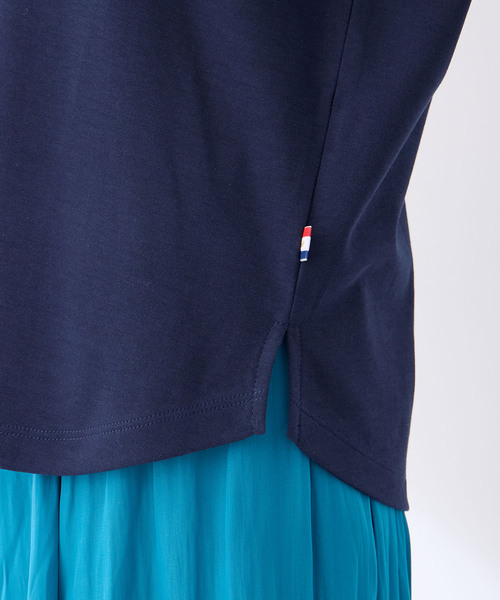 Petit Honfleur（プチオンフルール）の「【接触冷感・UVカット】オーガニックコットンパリプリントTシャツ（Tシャツ/カットソー・レディース・ベージュ/ネイビー/ホワイト・M/L）」の9枚目の写真