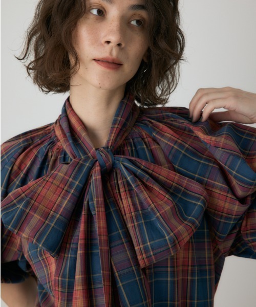 セール】チェックボウタイブラウス 冬服 / リボン（シャツ/ブラウス