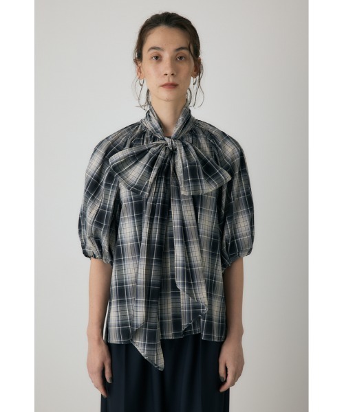crie conforto(クリーコンフォルト)の「チェックボウタイブラウス 冬服 / リボン(シャツ/ブラウス・レディース・レッド系その他/ブラック系その他/グリーン系その他・FREE)」の11枚目の写真