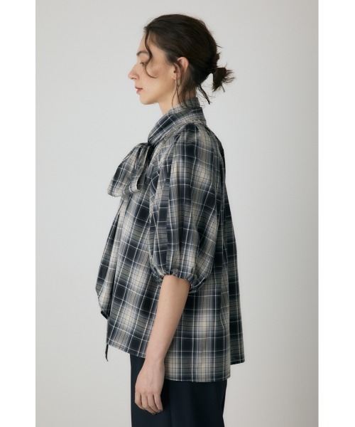 crie conforto(クリーコンフォルト)の「チェックボウタイブラウス 冬服 / リボン(シャツ/ブラウス・レディース・レッド系その他/ブラック系その他/グリーン系その他・FREE)」の12枚目の写真