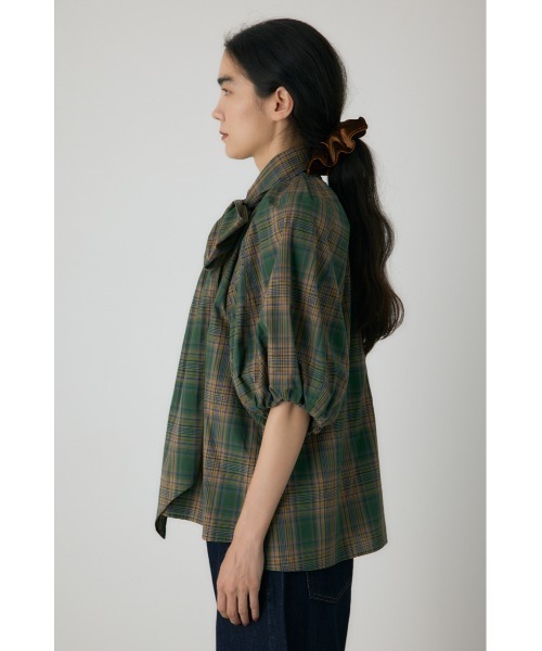 crie conforto(クリーコンフォルト)の「チェックボウタイブラウス 冬服 / リボン(シャツ/ブラウス・レディース・レッド系その他/ブラック系その他/グリーン系その他・FREE)」の22枚目の写真